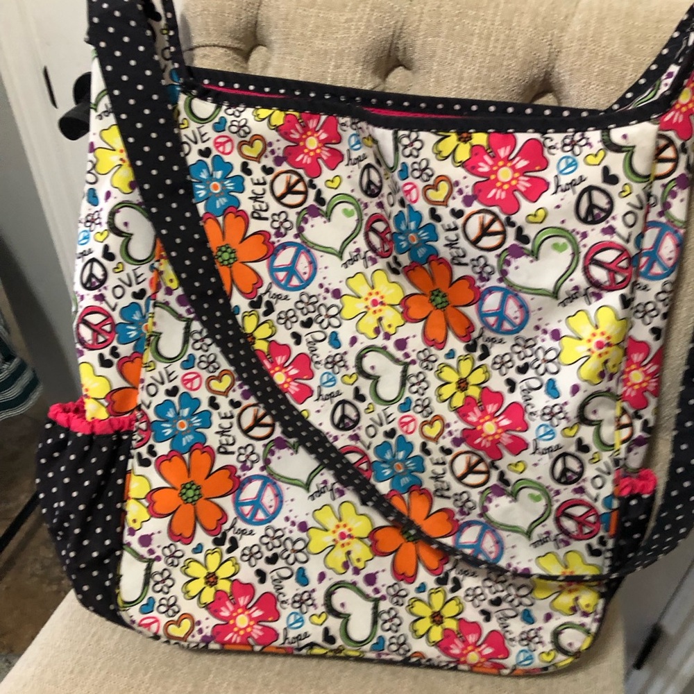 Pink and colorful Justice Tote and or diaper bag! - Picture 7 of 9